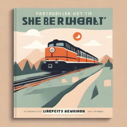 Create a book cover illustration featuring a one-way train ticket to home