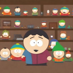 Create a South Park character named Andrew the Collector