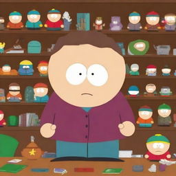 Create a South Park character named Andrew the Collector