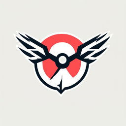 Pokemon logo with stylized guns on each side.