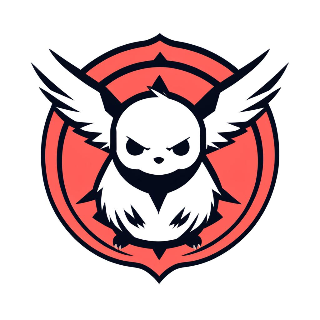 Pokemon logo with stylized guns on each side.