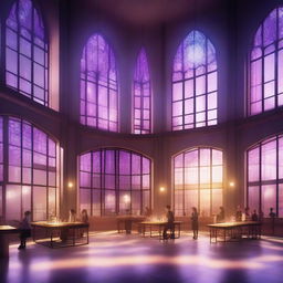 A modern magic school with a mystical atmosphere