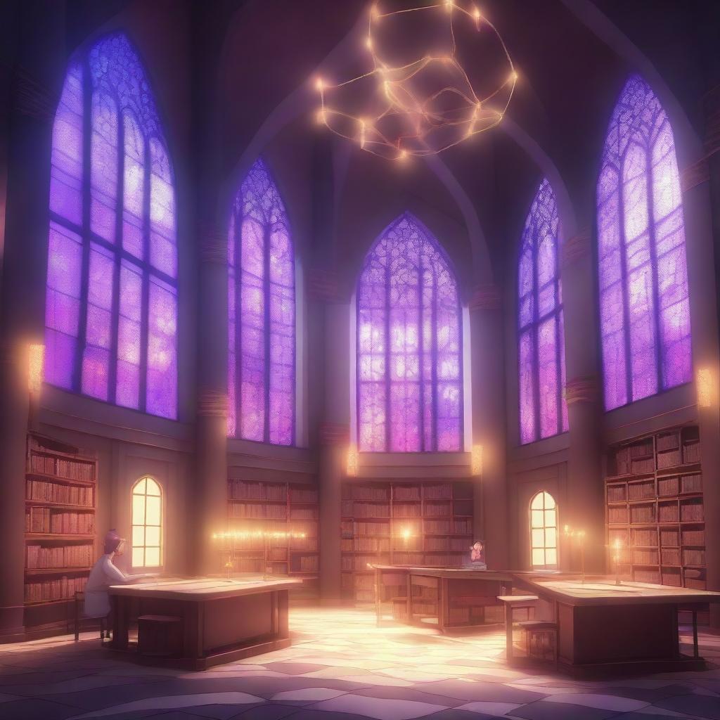 A modern magic school with a mystical atmosphere