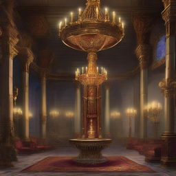 A majestic throne room in the Dungeons & Dragons universe, designed for nobles