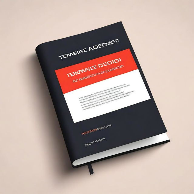 Design a book cover with the title 'Tentative Agreement'