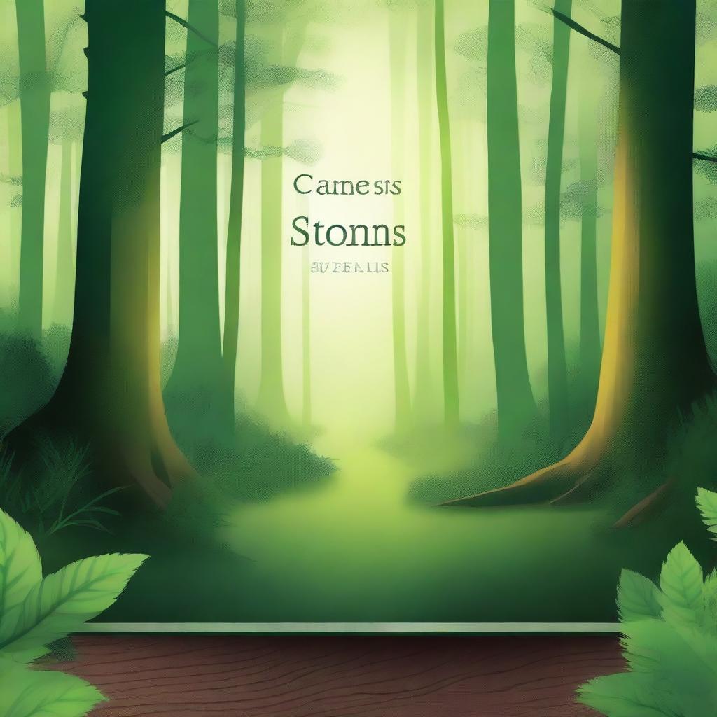 Create a captivating book cover featuring a mysterious forest with a hidden path