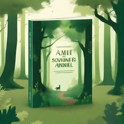 Create a captivating book cover featuring a mysterious forest with a hidden path