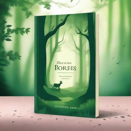 Create a captivating book cover featuring a mysterious forest with a hidden path