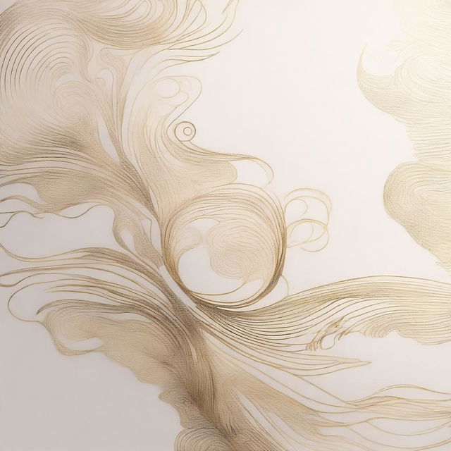 A sheet of paper with elegant golden lines drawn across it