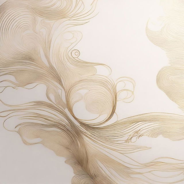 A sheet of paper with elegant golden lines drawn across it