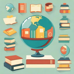 Create an engaging and visually appealing image that promotes learning English