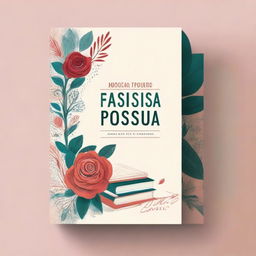 Create a book cover for a book titled 'Prosa e Poesia Gestão Escolar'