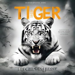 Create a book cover for a book titled 'Tiger's Quest'