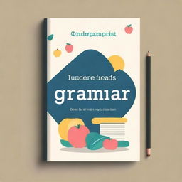 Design an informative and visually appealing book cover for a grammar book