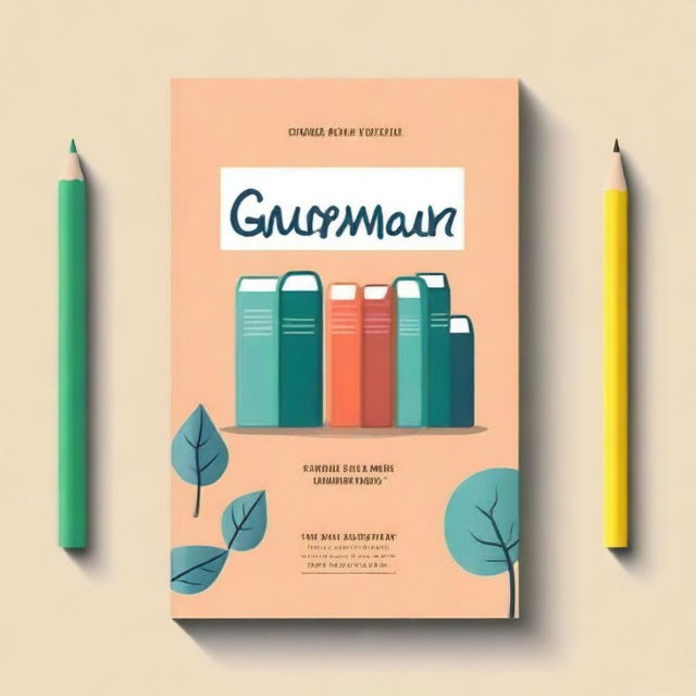 Design an informative and visually appealing book cover for a grammar book