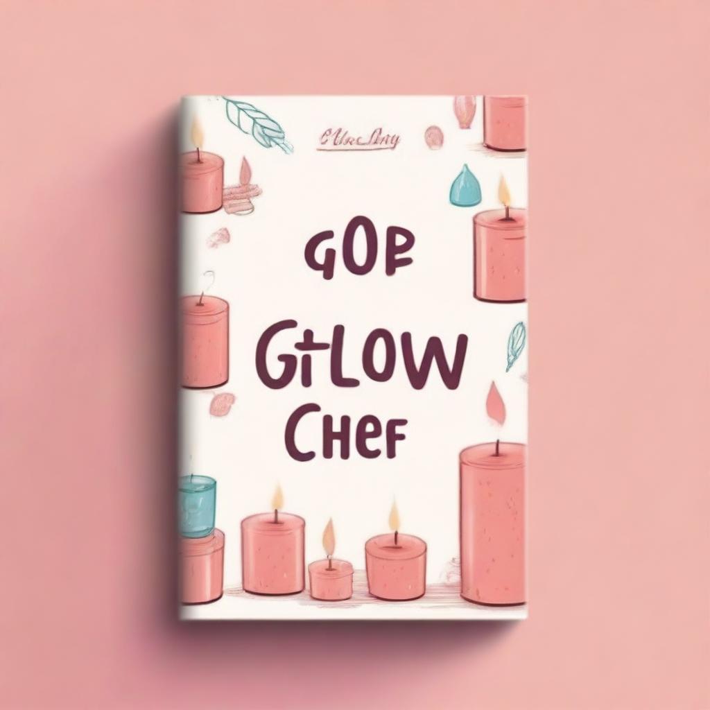 Create a book cover page for a candle shop named 'Glow Glow Candles'