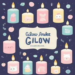 Create a Facebook page picture design for a handmade candle shop named 'Glow Glow Candles'