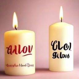 Create a Facebook profile picture for a candle shop named 'Glow Glow Candles'