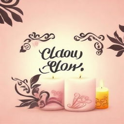 Create a Facebook profile picture for a candle shop named 'Glow Glow Candles'