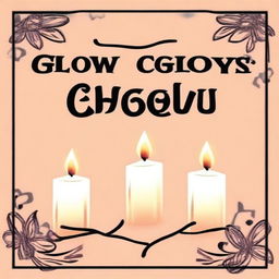 Create a Facebook profile picture for a candle shop named 'Glow Glow Candles'