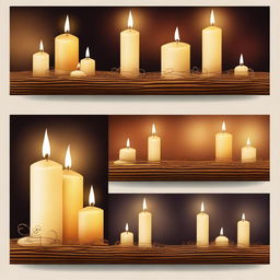 Create a Facebook cover page picture for a candle shop named 'Glow Glow Candles'