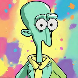 Create an image of Squidward from 'SpongeBob SquarePants' in the style of a Pixar character