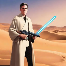 Create an image of Kier Starmer as a character from Star Wars: A New Hope