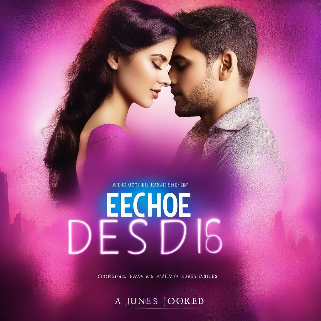 Create a captivating book cover for 'Echoes of Desire - Love Story of the Future'