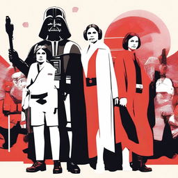 Create an image that merges the theme of Star Wars: A New Hope with the Labour Party