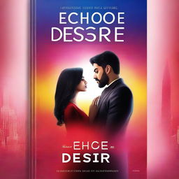 Create a captivating book cover for 'Echoes of Desire - Love Story of the Future' by Navjot Singh