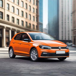 A detailed and realistic image of a Volkswagen Polo car