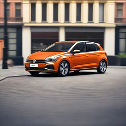 A detailed and realistic image of a Volkswagen Polo car