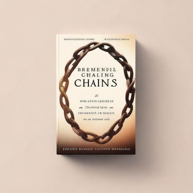 A powerful book cover design for 'Breaking Chains: Effective Strategies for Deliverance and Healing'