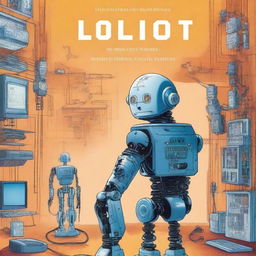 A children's educational book cover about robotics, internet of things, and electronics