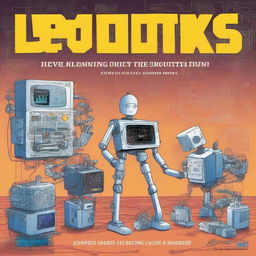 A children's educational book cover about robotics, internet of things, and electronics