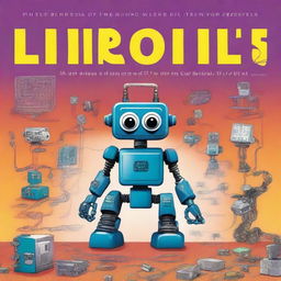 A children's educational book cover about robotics, internet of things, and electronics