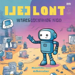 A children's educational book cover about robotics, internet of things, and electronics