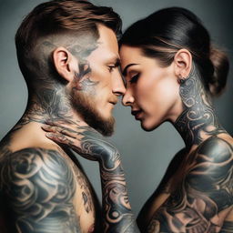 A tattooed woman deeply in love with the hero