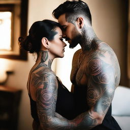 A tattooed woman deeply in love with the hero