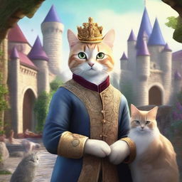 A fantastical kingdom where cats and humans coexist peacefully