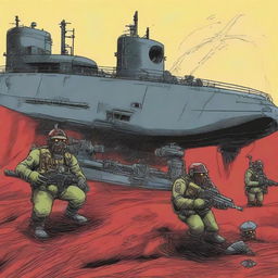 A humorous parody of 'The Hunt for Red October' featuring orks