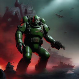 A parody of 'The Hunt for Red October' titled 'The Hunt for Red Orktober' featuring Sean Connery as a Warhammer 40k ork