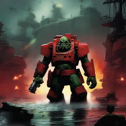 A parody of 'The Hunt for Red October' titled 'The Hunt for Red Orktober' featuring Sean Connery as a Warhammer 40k ork