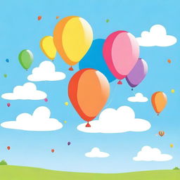 Create an image for the publication of a novel entitled 'Balloons'