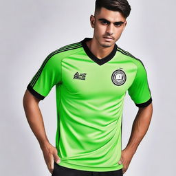 Crie uma imagem de uma camisa de futebol com estilo semelhante às imagens de referência fornecidas