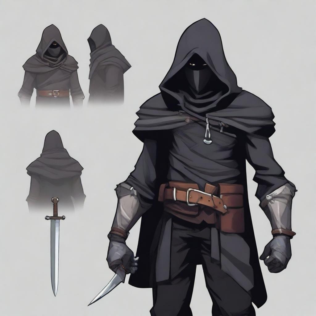 A detailed illustration of a level 3 rogue character