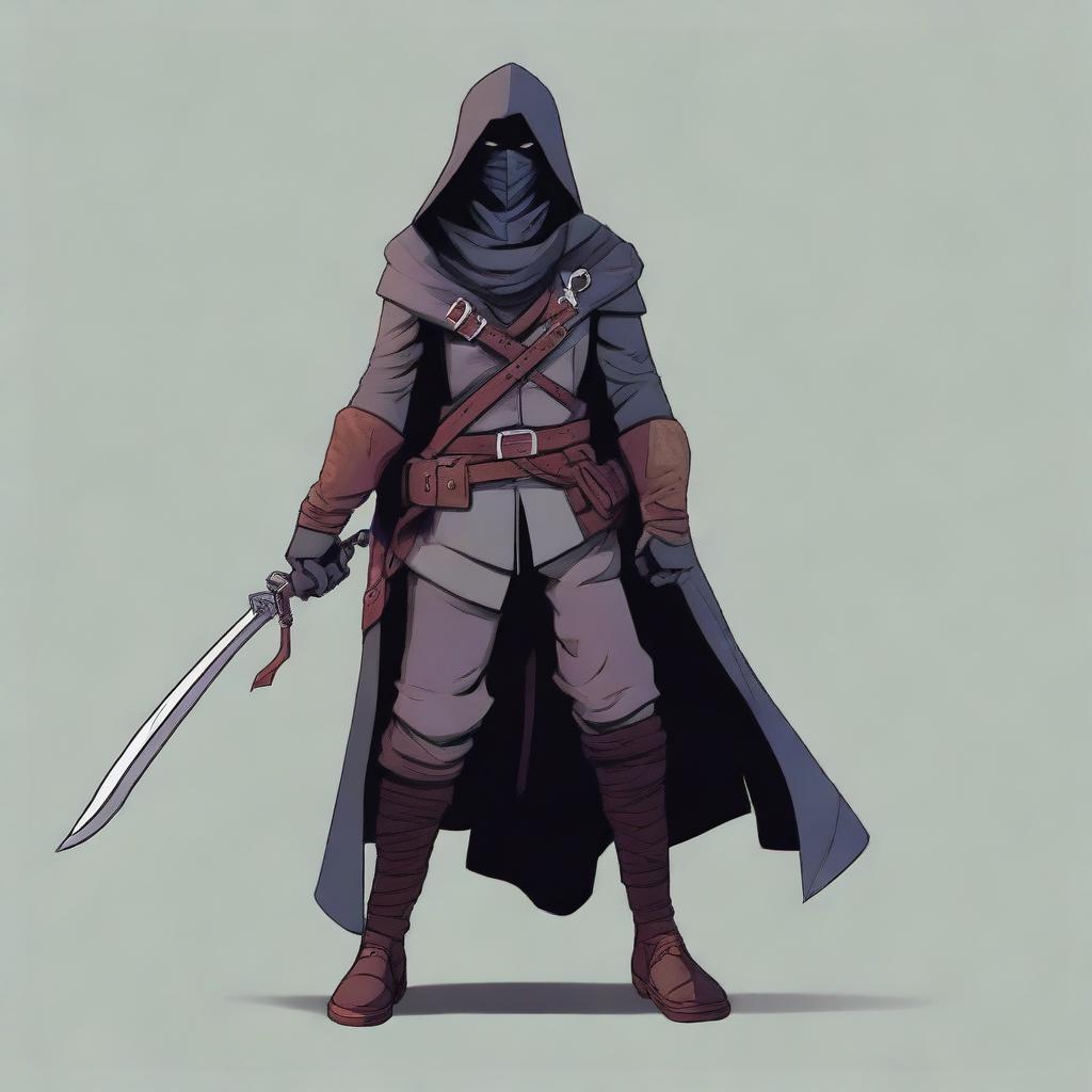 A detailed illustration of a level 3 rogue character