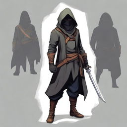 A detailed illustration of a level 3 rogue character