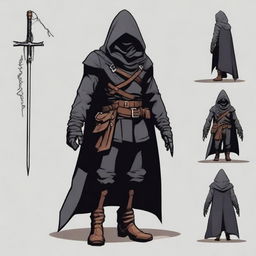 A detailed illustration of a level 3 rogue character