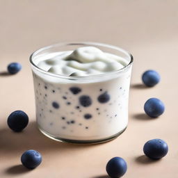 Create an image featuring bacteria in yogurt